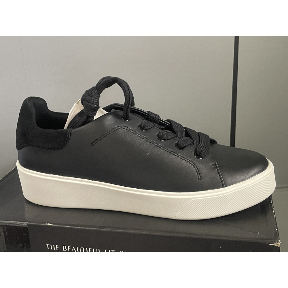 Naturalizer Morrison 2.0 Shoes Womens Size 9.5 Black Leather Platform Sneakers